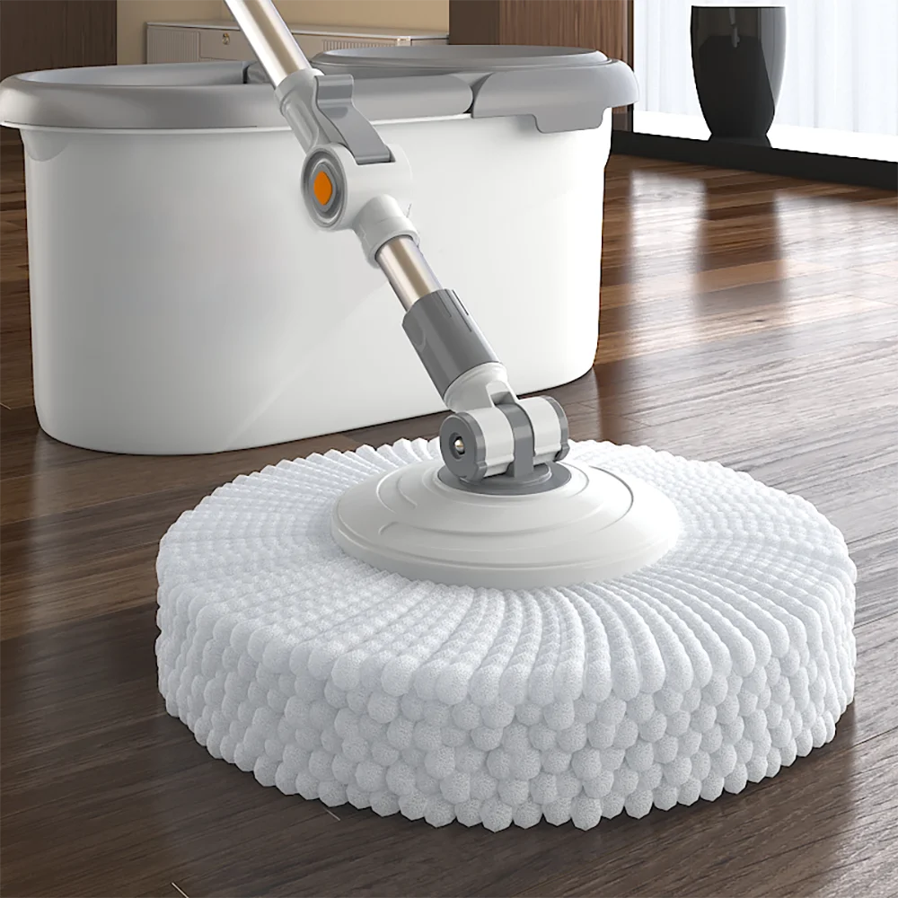 Household Floor Cleaning Long Extendable Handle Stainless Steel Mop Bucket Set Self-Wringer Dirty Water Separation